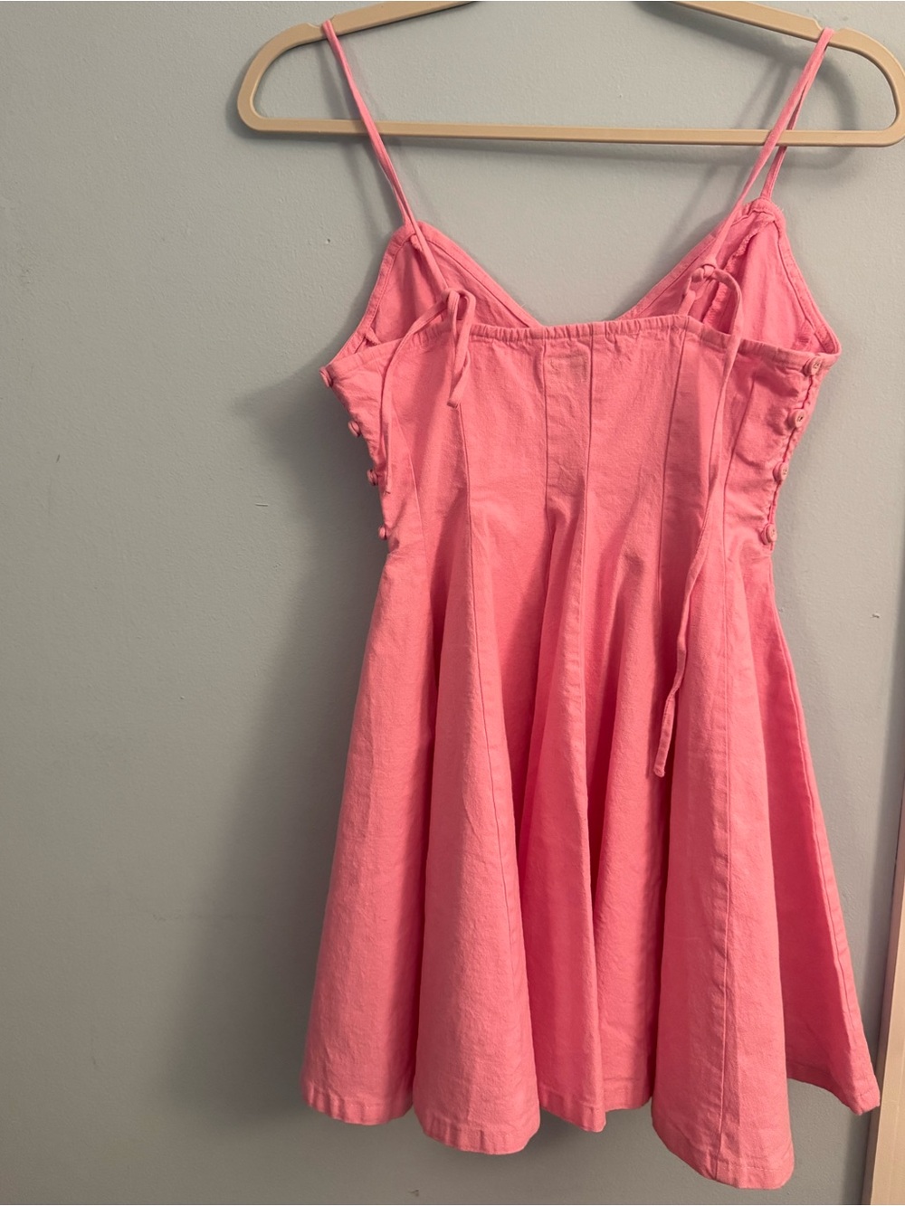 Free People XS Tan Lines Stretch Linen Mini Dress - never worn! - Picture 5 of 5